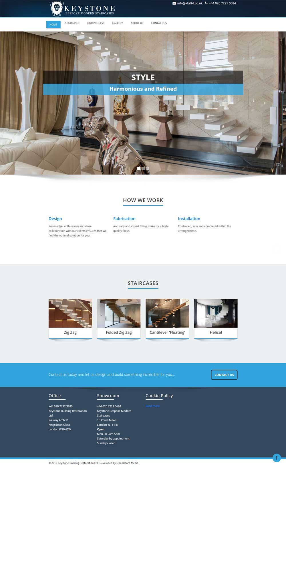 Website design - Staircases