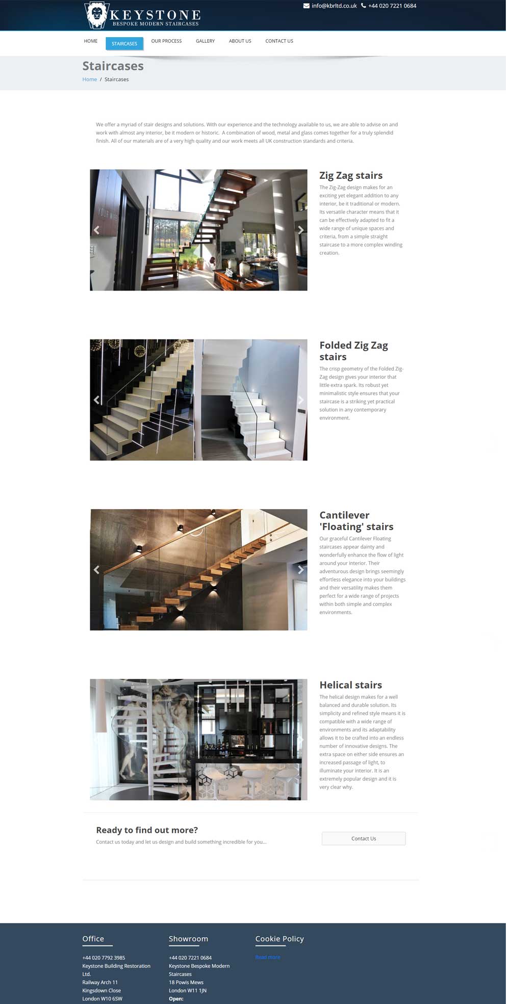 Website design - Staircases