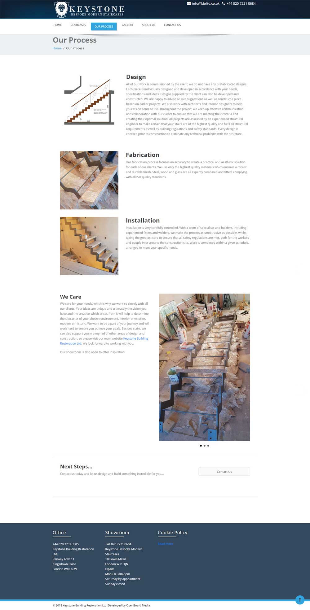 Website design - Staircases